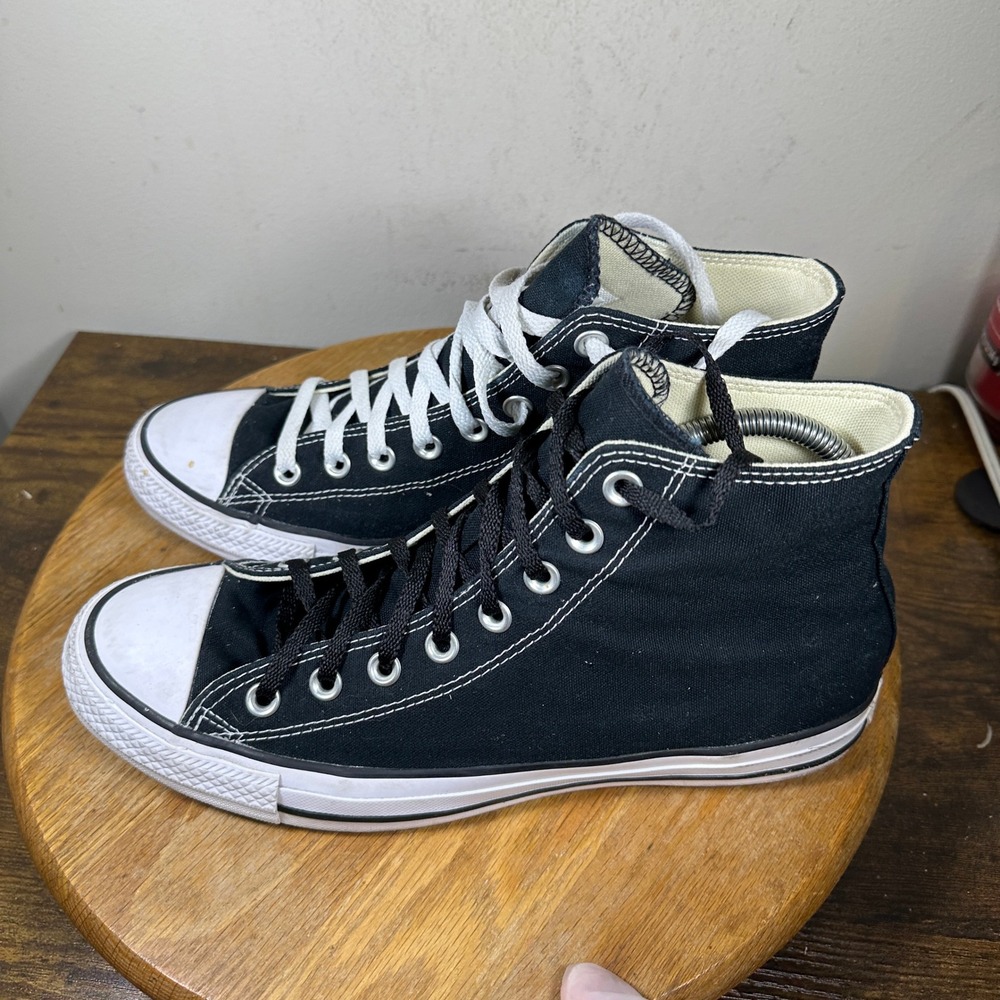 Converse Chuck Taylor All Star High Top Black Sneakers M9160 Mens 9 Womens 11 - Picture 2 of 8